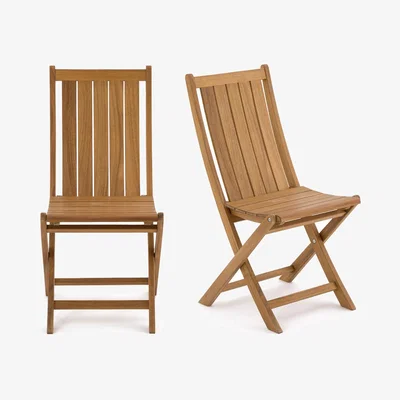 La Redoute Set of 2 Palera Acacia Folding Garden Chairs