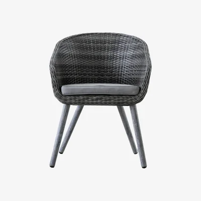 La Redoute Set of 2 Ostia Garden Chairs Washed Grey