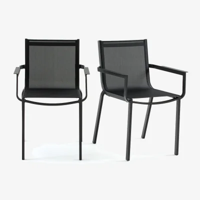 La Redoute Set of 2 Zory Aluminium Garden Armchairs