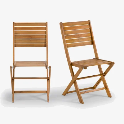 La Redoute Set of 2 Napli Acacia Garden Chairs