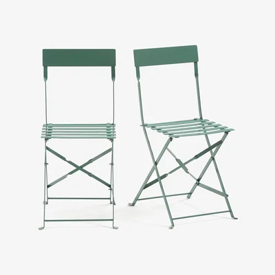La Redoute Set of 2 Ozevan Folding Metal Chairs