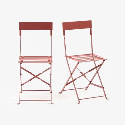 La Redoute Set of 2 Ozevan Folding Metal Chairs