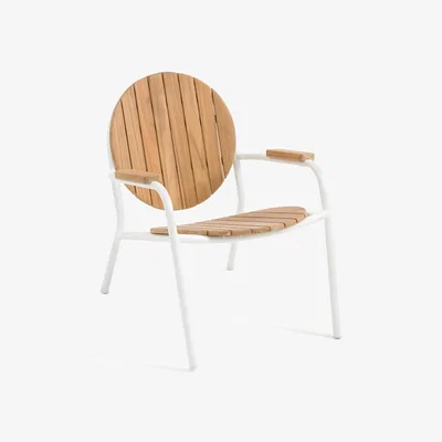 La Redoute Chassagne Solid Teak & Aluminium Garden Armchair