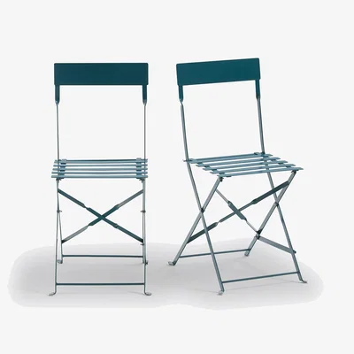 La Redoute Set of 2 Ozevan Folding Metal Chairs