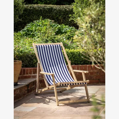 Marks & Spencer Gallery Direct Striped Deck Chair Navy Mix