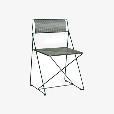 Made in Design X-Line OUTDOOR Stacking chair metal / Reissue 1977 - Perforated steel - Hay