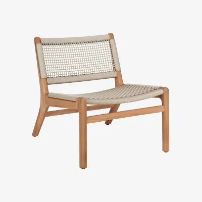 Made in Design Jack Woven Outdoor Low armchair textile beige - Ethnicraft