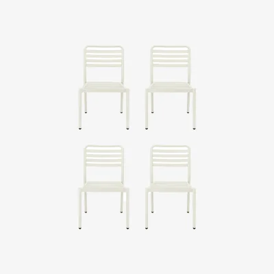 Nordic Nest 1898 Messina chair Off white 4-pack