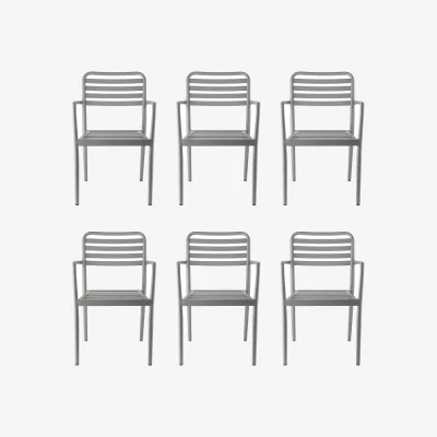 Nordic Nest 1898 Messina armchair Taupe 6-pack