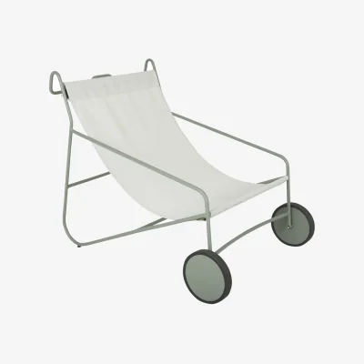 Nordic Nest Brafab Poul Chair lounge armchair Dusty green-white