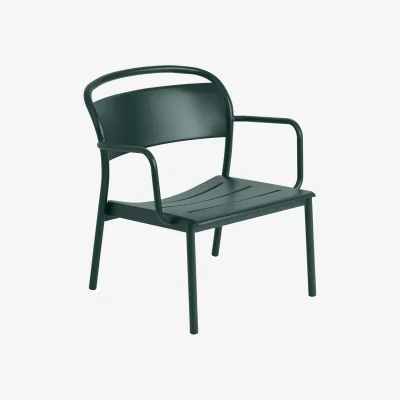 Nordic Nest Muuto Linear Steel lounge armchair Dark green