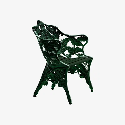 Nordic Nest Byarums bruk Classic armchair Green-green lacquered pine