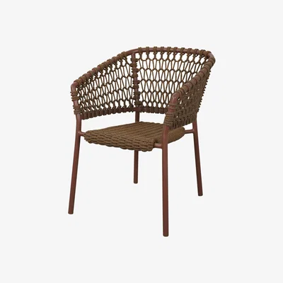 Nordic Nest Cane-line Ocean armchair aluminum Umber brown (Soft Rope)