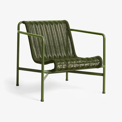 Nordic Nest HAY Palissade Cord Low lounge armchair Olive