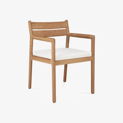 Nordic Nest Ethnicraft Jack Outdoor Dining armchair Off-white
