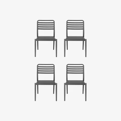 Nordic Nest 1898 Messina chair Anthracite 4-pack