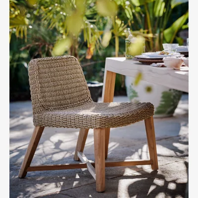 OKA OKA, Belsay Garden Dining Chair - Sandstone, Garden Seating