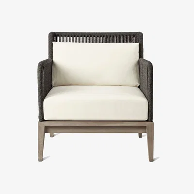 OKA OKA, Whittaker Armchair - Dark Cocoa, Garden Seating, Aluminium/Plastic/Wood, Botanical