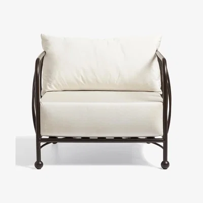 OKA OKA, Rametto Garden Armchair - Ebony/Brown, Garden Seating