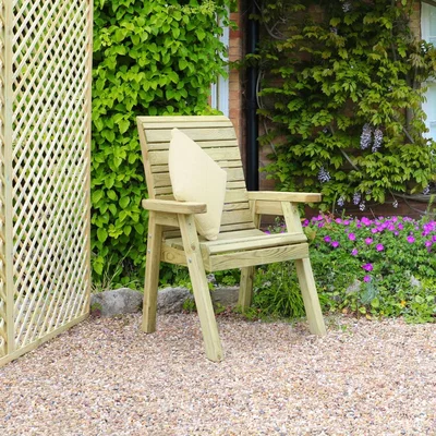 Downtown Zest Garden Freya Wooden Chair In Natural