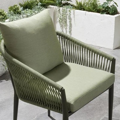 Quatropi Cole Outdoor Garden Dining Chair Green
