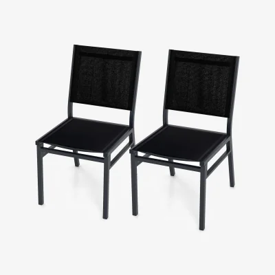 The Range Costway Set of 2 Garden Dining Chair - Black