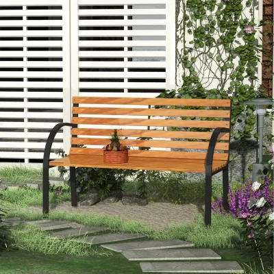 The Range Wooden Garden Bench Park Bench 2 Seater Love Chair - Multicolor