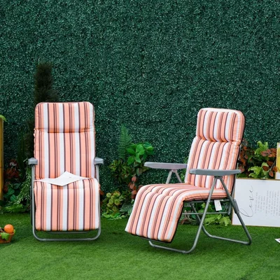 The Range Lola Reclining Garden Chair Set of 2 - Green