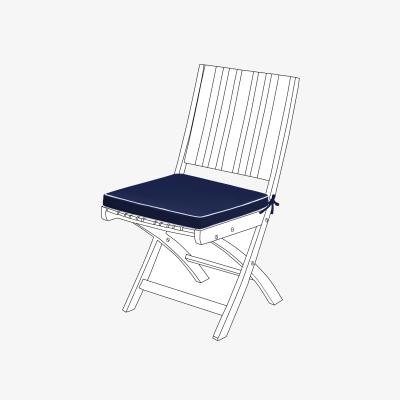The Range Outdoor Rattan Chair Seat Pad Garden Patio Chair Cushion  - Navy