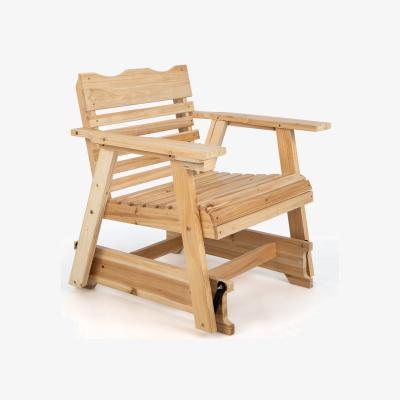 The Range Outdoor Patio Wood Slat Rocking Chair - Brown