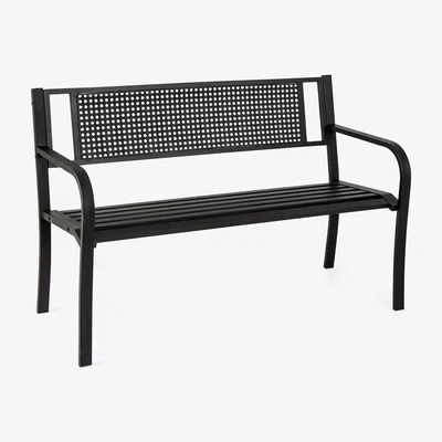 The Range 127CM Outdoor Loveseat Chair Garden Bench - Black