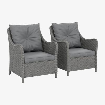 The Range Roma Rattan Garden Chairs Set of 2 - Grey
