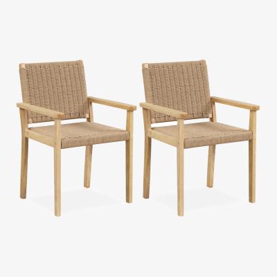 The Range 2Pcs Outdoor Patio Dining Chair Leisure Chair  - Brown