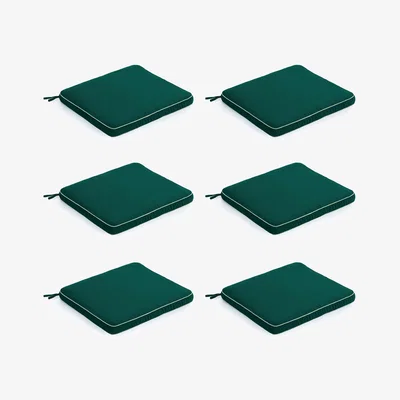 The Range Garden Chair Seat Pad Outdoor Cushion - Green - Green  / 6