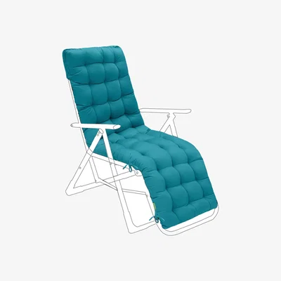 The Range Outdoor Sun Lounger Chair Cushion Recliner Seat Pad - Teal