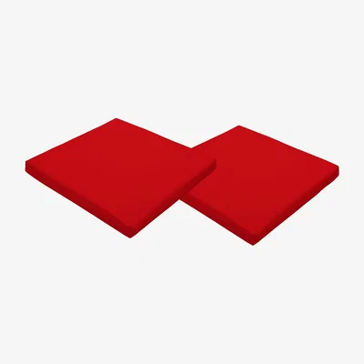 The Range Garden Chair Cushion Outdoor Patio Seat Pad - Red / 2
