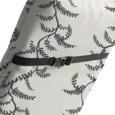 The Range Linen Fern Outdoor Full Chair Pad - Grey/White