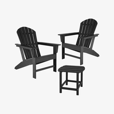 The Range Rustic 2 Chair and Table Garden Set - Black / 16.78kg