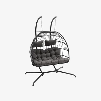 The Range Garden Soft Hanging Egg Chair - Black / 157cm