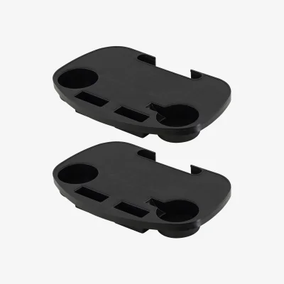 The Range Pack Of 2 Clip On Camping Chair Side Tables - Black