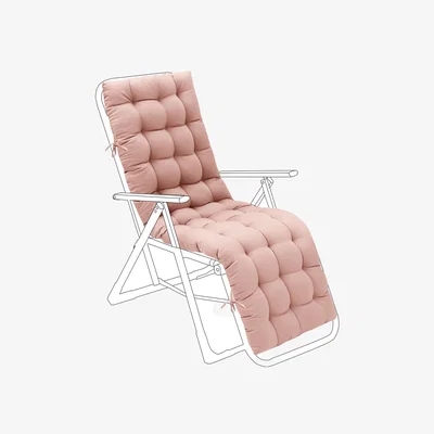 The Range Outdoor Sun Lounger Garden Recliner Chair Cushion Seat Pad - Rose Smoke