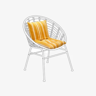 The Range Water Resistant Outdoor Garden Chair Seat Cushion  - Horizon