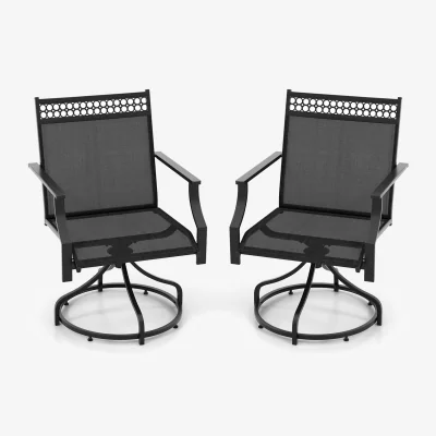 The Range Costway Set of 2 Swivel Garden Chair - Grey