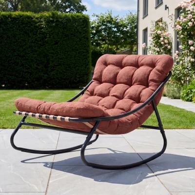 The Range Solace Outdoor Rocking Chair - Terracotta Red