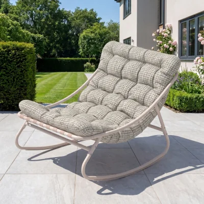 The Range Softrock Outdoor Rocking Chair - Aqua & White