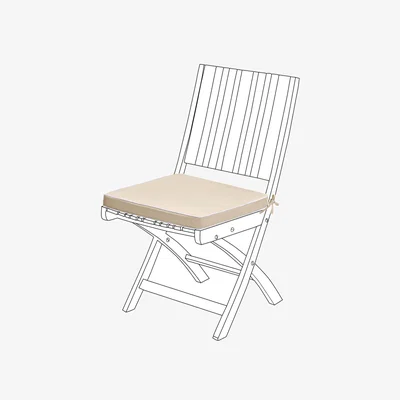The Range Outdoor Rattan Chair Seat Pad Garden Patio Chair Cushion  - Stone