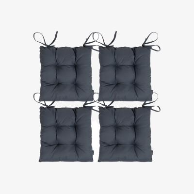 The Range Quilted Garden Chair Pad (Set of 4) - Grey