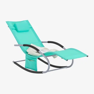 The Range Outdoor Garden Rocking Chair - Turquoise