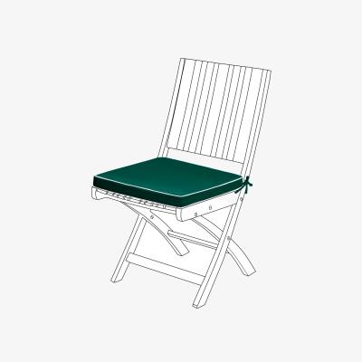 The Range Outdoor Rattan Chair Seat Pad Garden Patio Chair Cushion  - Green