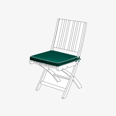 The Range Outdoor Rattan Chair Seat Pad Garden Patio Chair Cushion  - Green